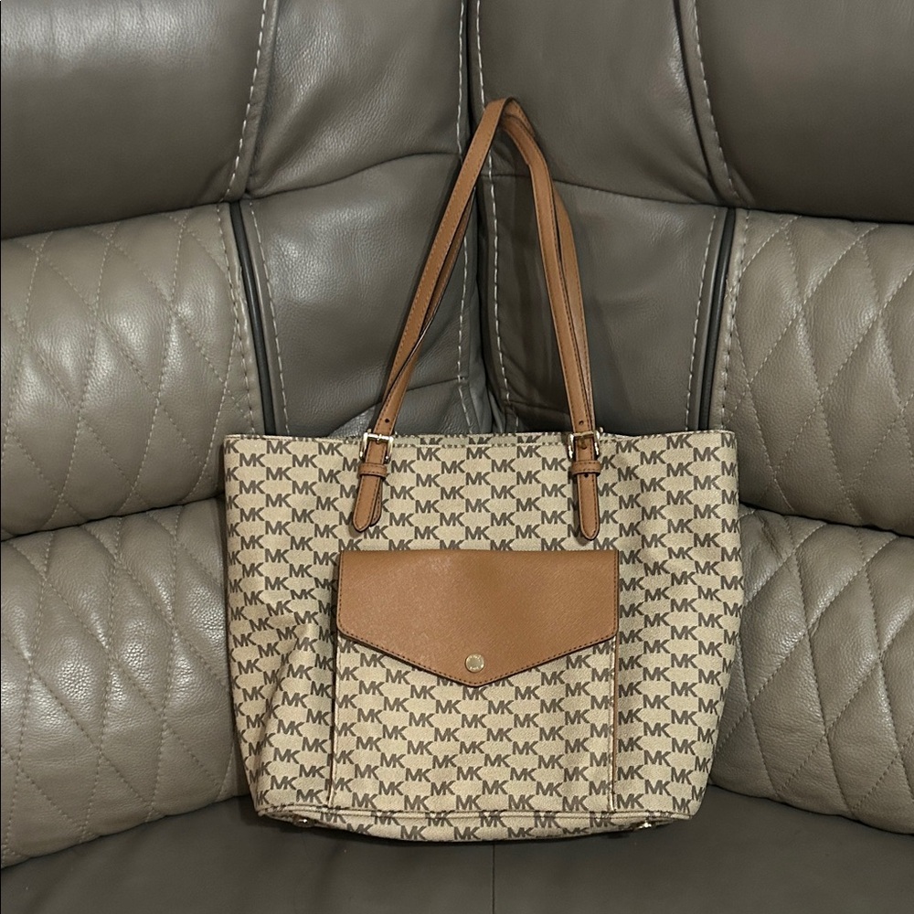 Michael Kors Brown Monogram Tote